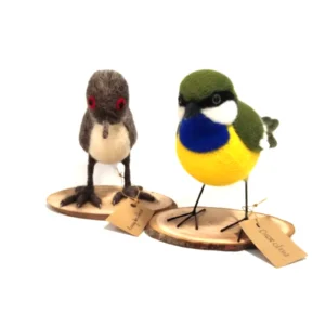 Set de pájaros tejidos